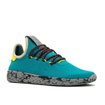 アディダス ADIDAS アディダス テニス 黄色 イエロー 灰色 グレー 'TEAL' スニーカー メンズ 【 YELLOW ADIDAS PHARRELL X TENNIS HU TEAL SEMI FROZEN GREY MARBLE 】