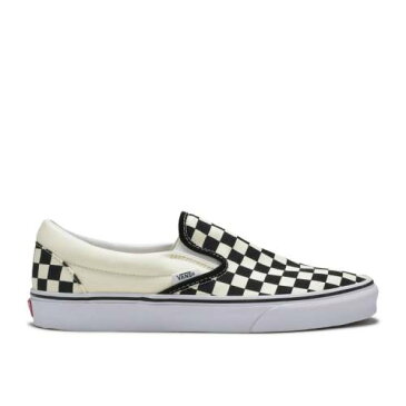 ヴァンズ VANS バンズ クラシック スリッポン 黒色 ブラック 白色 ホワイト 'CHECKERBOARD' スニーカー メンズ 【 VANS SLIPON CLASSIC BLACK WHITE 】