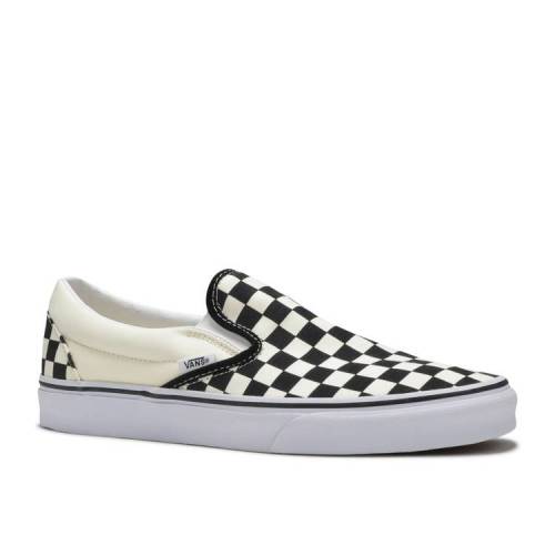 ヴァンズ VANS バンズ クラシック スリッポン 黒色 ブラック 白色 ホワイト 'CHECKERBOARD' スニーカー メンズ 【 VANS SLIPON CLASSIC BLACK WHITE 】