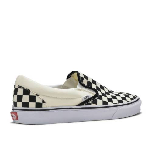 ヴァンズ VANS バンズ クラシック スリッポン 黒色 ブラック 白色 ホワイト 'CHECKERBOARD' スニーカー メンズ 【 VANS SLIPON CLASSIC BLACK WHITE 】