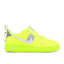 【 NIKE AIR FORCE 1 LOW LV8 UTILITY GS 'VOLT' / VOLT BLACK-WOLF GREY-WHITE 】 エアフォース ジュニア キッズ ベビー マタニティ スニーカー ナイキ