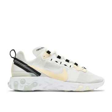ナイキ NIKE リアクト エレメント 白色 ホワイト 'SOFT YELLOW' スニーカー メンズ 【 NIKE REACT ELEMENT 55 WHITE PALE VANILLABLACK 】