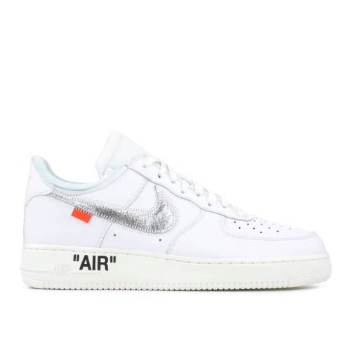 【 NIKE OFF-WHITE X AIR FORCE 1 'COMPLEXCON EXCLUSIVE' / WHITE METALLIC SILVER SAIL 】 オフホワイト 白色 ホワイト 銀色 シルバー エアフォース スニーカー メンズ ナイキ