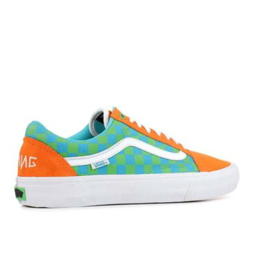 ヴァンズ VANS バンズ プロ 橙 オレンジ 青色 ブルー 緑 グリーン オールドスクール 'GOLF WANG' スニーカー メンズ 【 VANS ORANGE GREEN PRO BLUE 】