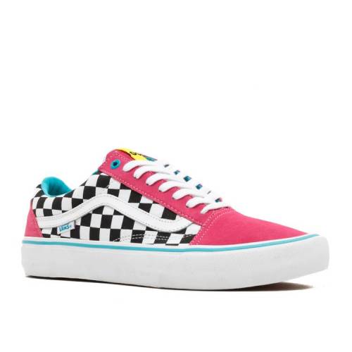 ヴァンズ VANS バンズ プロ 青色 ブルー ピンク 白色 ホワイト オールドスクール 'GOLF WANG' スニーカー メンズ 【 VANS PINK PRO BLUE WHITE 】