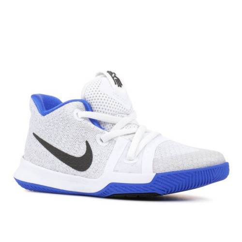 ナイキ NIKE カイリー 白色 ホワイト 'DUKE' スニーカー ジュニア キッズ 【 KYRIE NIKE 3 PS WHITE BLACKHYPER COBALT 】