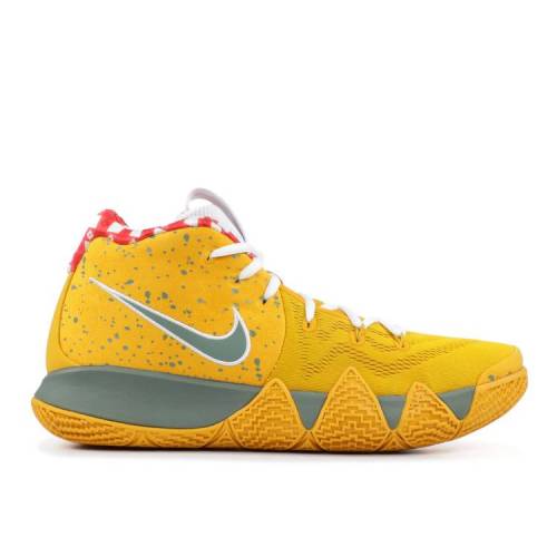 【 NIKE KYRIE 4 'YELLOW LOBSTER' / MINERAL YELLOW CLAY GREEN 】 カイリー 黄色 イエロー 緑 グリーン スニーカー メンズ ナイキ