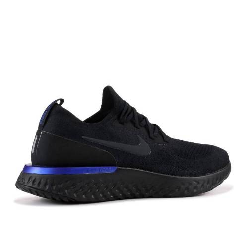 ナイキ NIKE エピック リアクト フライニット 黒色 ブラック 青色 ブルー 'BLACK BLUE' スニーカー メンズ 【 EPIC NIKE REACT FLYKNIT RACER BLACK BLACKRACER BLUE 】