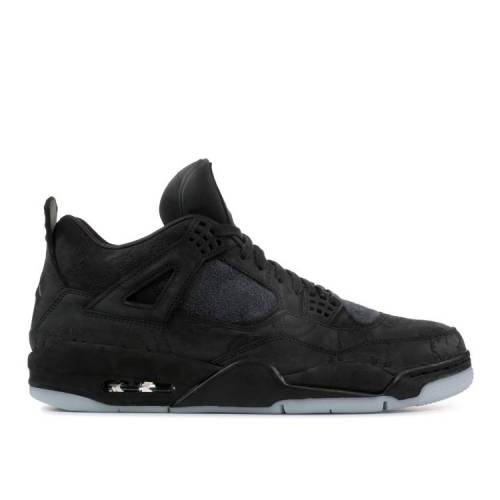 【 AIR JORDAN KAWS X JORDAN 4 RETRO 'BLACK' / BLACK BLACK CLEAR GLOW 】 ナイキ 黒色 ブラッ...