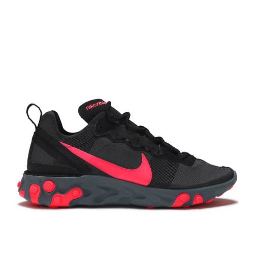 ナイキ NIKE リアクト エレメント 黒色 ブラック 灰色 グレー 'SOLAR RED' スニーカー レディース 【 NIKE WMNS REACT ELEMENT 55 BLACK SOLAR REDCOOL GREY 】