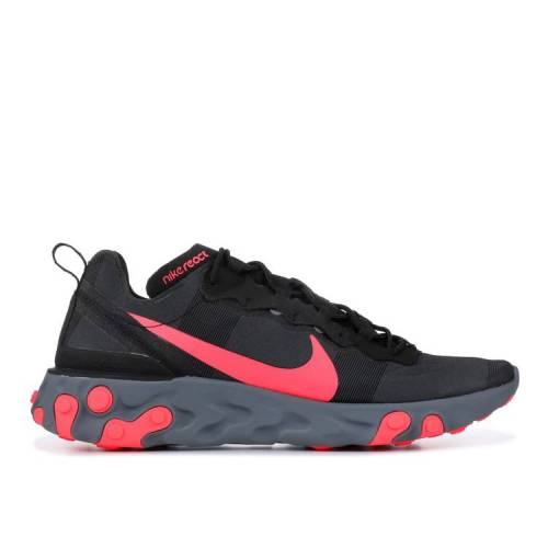 ナイキ NIKE リアクト エレメント 黒色 ブラック 灰色 グレー 'SOLAR RED' スニーカー メンズ 【 NIKE REACT ELEMENT 55 BLACK SOLAR REDCOOL GREY 】