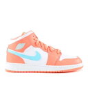 【 AIR JORDAN AIR JORDAN 1 MID GG 'CRIMSON PULSE' / CRIMSON PULSE LIGHT AQUA WHITE 】 ナイキ ミッド クリムゾン アクア 白色 ホワイト エアジョーダン ジュニア キッズ ベビー マタニティ スニーカー 3