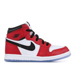 【 AIR JORDAN MARVEL X AIR JORDAN 1 RETRO HIGH TD 'ORIGIN STORY' / GYM RED BLACK WHITE PHOTO BLUE 】 ナイキ ハイ 赤 レッド 黒色 ブラック 白色 ホワイト 青色 ブルー エアジョーダン ベビー キッズ マタニティ ベビ