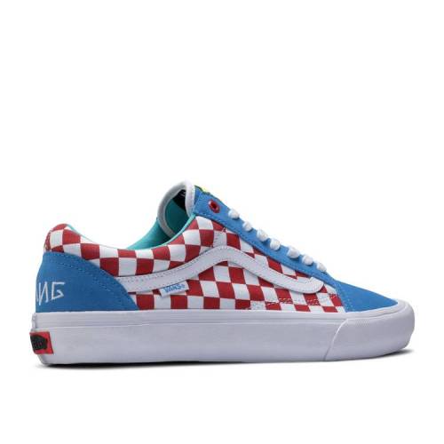 ヴァンズ VANS バンズ プロ 青色 ブルー 赤 レッド 白色 ホワイト オールドスクール 'GOLF WANG' スニーカー メンズ 【 VANS RED PRO BLUE WHITE 】