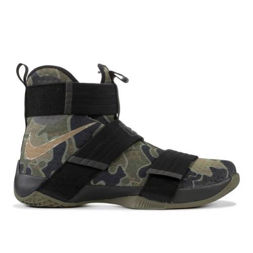 【 NIKE ZOOM LEBRON SOLDIER 10 'ARMY CAMO' / BLACK MEDIUM OLIVE GREEN GREEN 】 ズーム レブロン ソルジャー 黒色 ブラック オリーブ 緑 グリーン スニーカー メンズ ナイキ