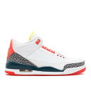 【 AIR JORDAN AIR JORDAN 3 RETRO 'SOLEFLY' / WHITE LSR CRMSN NGHTSHD LSR OR 】 ナイキ 白色 ホワイト エアジョーダン スニーカー メンズ