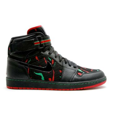エアジョーダン AIR JORDAN エア ハイ ストラップ トライブ 黒色 ブラック 緑 グリーン エアジョーダン 'A QUEST' スニーカー メンズ 【 AIR GREEN 1 HIGH STRAP TRIBE CALLED BLACK VARSITY REDCLSSC 】