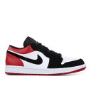 y AIR JORDAN AIR JORDAN 1 LOW 'BLACK TOE' / WHITE BLACK GYM RED z iCL F zCg F ubN  bh GAW[_ Xj[J[ Y