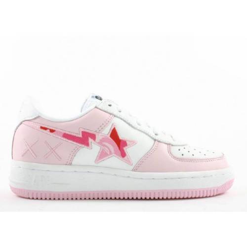 【 BAPE KAWS X BAPESTA FS-001 LOW 'PINK CAMO' / PINK 】 ピンク スニーカー メンズ ベイプ