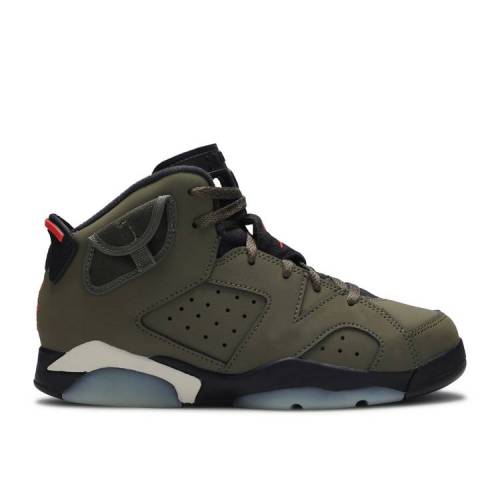 楽天スニケス【 AIR JORDAN TRAVIS SCOTT X AIR JORDAN 6 RETRO PS 'OLIVE' / MEDIUM OLIVE BLACK SAIL 】 ナイキ オリーブ 黒色 ブラック エアジョーダン トラヴィススコット ジュニア キッズ ベビー マタニティ スニーカー