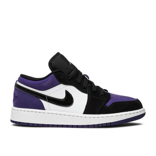 【 AIR JORDAN JORDAN 1 LOW GS 'COURT PURPLE' / WHITE BLACK COURT PURPLE 】 ナイキ 白色 ...