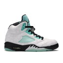 【 AIR JORDAN AIR JORDAN 5 RETRO 'ISLAND GREEN' / WHITE BLACK WHITE ISLAND GREEN 】 ナイキ 白色 ホワイト 黒色 ブラック 緑 グリーン エアジョーダン スニーカー メンズ