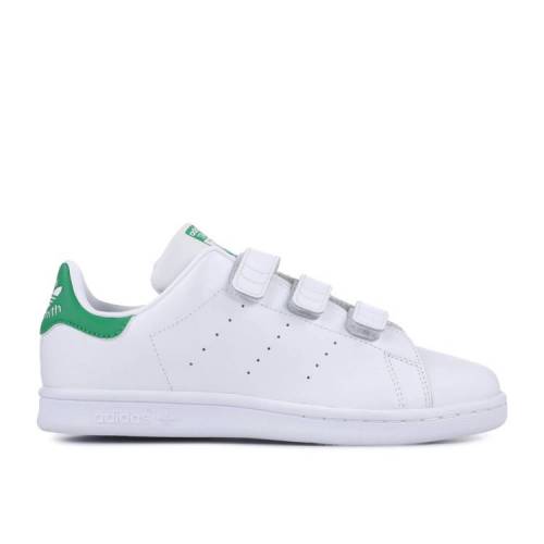 アディダス ADIDAS アディダス 白色 ホワイト スタンスミス 'WHITE GREEN' ジュニア キッズ 【 ADIDAS CF VELCRO PS RUNNING WHITE FTW FAIRWAY 】