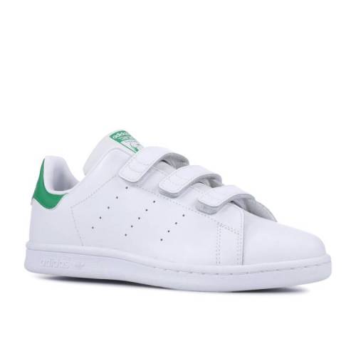 アディダス ADIDAS アディダス 白色 ホワイト スタンスミス 'WHITE GREEN' ジュニア キッズ 【 ADIDAS CF VELCRO PS RUNNING WHITE FTW FAIRWAY 】