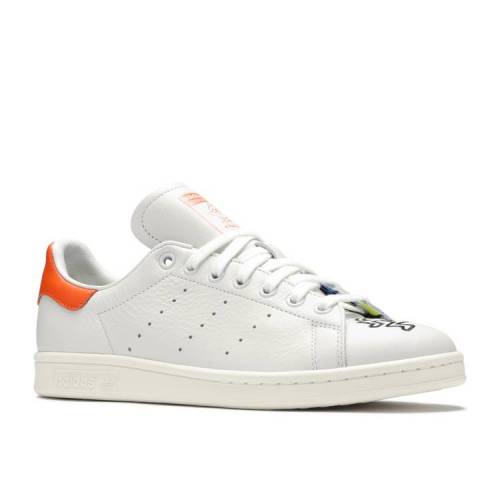 アディダス ADIDAS アディダス 白色 ホワイト 橙 オレンジ スタンスミス 'POP ART' スニーカー メンズ 【 ORANGE ADIDAS KEITH HARING X CRYSTAL WHITE CHALK 】