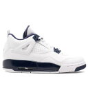 【 AIR JORDAN AIR JORDAN 4 RETRO LS GS 'COLUMBIA' / WHITE MIDNIGHT NAVY LEGEND BLUE 】 ナイキ 白色 ホワイト 紺色 ネイビー レジェンド 青色 ブルー エアジョーダン ジュニア キッズ ベビー マタニティ スニーカ