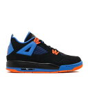 【 AIR JORDAN JORDAN 4 RETRO GS 'CAVS' / BLACK SAFETY ORANGE GAME ROYAL 】 ナイキ 黒色 ...