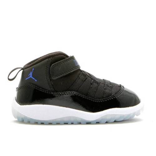 【 AIR JORDAN JORDAN 11 RETRO TODDLER 'SPACE JAM' 2009 / BLACK VARSITY ROYAL WHITE 】 ナイキ ベビー 赤ちゃん用 黒色 ブラック 白色 ホワイト エアジョーダン 'スペースジャム' キッズ マタニティ ベビー服 ファ