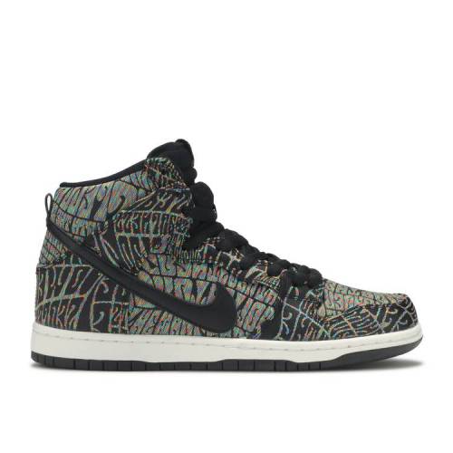 【 NIKE SB DUNK HIGH PREMIUM 'PSYCHEDELIC' / BLACK BLACK RAINBOW WHITE 】 エスビー ダンク ハイ プレミアム 黒色 ブラック 虹色 レインボー 白色 ホワイト ダンクハイ スニーカー メンズ ナイキ