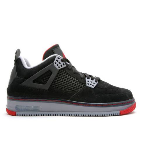 【 AIR JORDAN JORDAN FUSION 4 'BRED' / BLACK CEMENT GREY FIRE RED 】 ナイキ フュージョン 黒色...