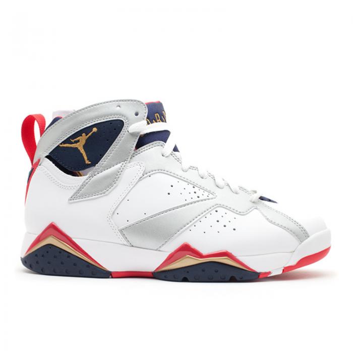 【 AIR JORDAN AIR JORDAN 7 RETRO 039 OLYMPIC 039 2012 / WHITE MTLLC GOLD OBSDN TR RD 】 ナイキ 白色 ホワイト ゴールド エアジョーダン スニーカー メンズ