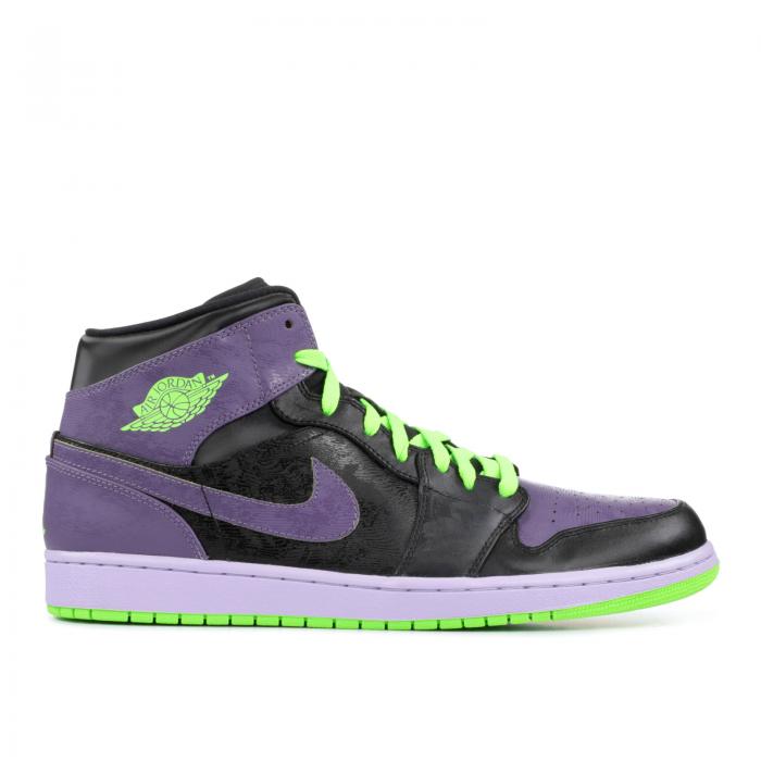 【 AIR JORDAN AIR JORDAN 1 RETRO 'JOKER' / BLCL ELCTRC GRN CNYN PRPL PR V 】 ナイキ エアジョーダン スニーカー メンズ