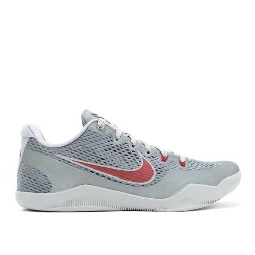 【 NIKE KOBE 11 'LOWER MERION' / COOL GREY TEAM RED WOLF GREY 】 コービー クール 灰色 グレー チーム 赤 レッド スニーカー メンズ ナイキ