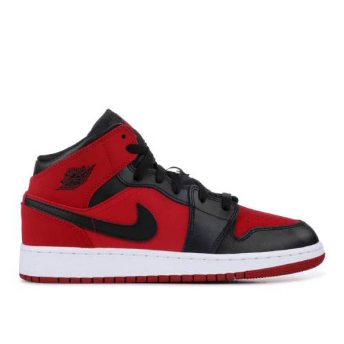 楽天スニケス【 AIR JORDAN JORDAN 1 RETRO MID GS 'GYM RED' / GYM RED WHITE BLACK 】 ナイキ ミッド 赤 レッド 白色 ホワイト 黒色 ブラック エアジョーダン ジュニア キッズ ベビー マタニティ スニーカー