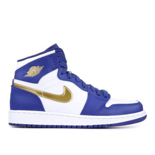 【 AIR JORDAN JORDAN 1 RETRO HIGH BG 'DEEP ROYAL BLUE' / DEEP ROYAL BLUE METALLIC GLD CN 】 ナイキ ハイ ディープ 青色 ブルー エアジョーダン ジュニア キッズ ベビー マタニティ スニーカー