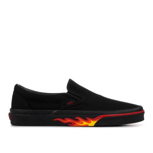 ヴァンズ VANS バンズ 黒色 ブラック スリッポン 'FLAME WALL' スニーカー メンズ 【 VANS BLACK 】