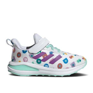 【 ADIDAS LEGO X FORTARUN LITTLE KID 'DOTS - WHITE' / CLOUD WHITE LAB PURPLE CLEAR 】 アディダス 白色 ホワイト 紫 パープル ジュニア キッズ ベビー マタニティ スニーカー