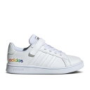 【 ADIDAS GRAND COURT J 'PRIDE' / CLOUD WHITE CLOUD WHITE CORE 】 アディダス グランド コート 白...