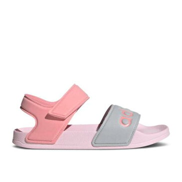 アディダス ADIDAS アディダス アディレッタ サンダル ピンク 銀色 シルバー 'CLEAR PINK' ジュニア キッズ 【 PINK SILVER ADIDAS ADILETTE SANDALS J CLEAR SUPER POP METALLIC 】