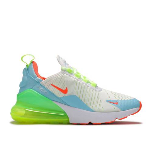 【 NIKE AIR MAX 270 GS 039 BLUE GAZE BARELY VOLT 039 / BLUE GAZE BARELY VOLT VOLT HYPER 】 マックス 青色 ブルー エアマックス ジュニア キッズ ベビー マタニティ スニーカー ナイキ
