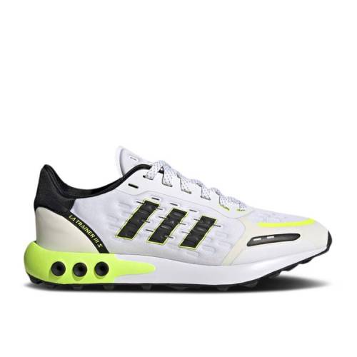 アディダス ADIDAS アディダス ロサンゼルス トレーナー 白色 ホワイト コア 黒色 ブラック 黄色 イエロー 'WHITE YELLOW' スニーカー レディース 【 YELLOW ADIDAS WMNS LA TRAINER 3 SOLAR CLOUD WHITE CORE BLA