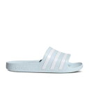 【 ADIDAS WMNS ADILETTE AQUA SLIDE 'HALO BLUE' / HALO BLUE CLOUD WHITE HALO BLUE 】 アディダス アディレッタ アクア サンダル 青色 ブルー 白色 ホワイト スニーカー レディース
