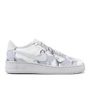 【 NIKE AIR FORCE 1 LV8 GS 'WHITE CAMO' / WHITE PURE PLATINUM-WOLF GREY 】 白色 ホワイト ピュア 灰色 グレー エアフォース ジュニア キッズ ベビー マタニティ スニーカー ナイキ