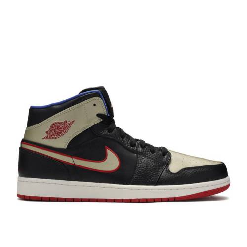 【 AIR JORDAN JORDAN 1 MID 'BLACK GOLD RED' / BLACK GYM RED METALLIC GOLD GAME 】 ナイキ ミッド ゴールド 黒色 ブラック 赤 レッド ゲーム エアジョーダン スニーカー メンズ