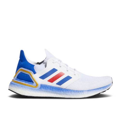 【 ADIDAS ULTRABOOST 20 'USA' / CLOUD WHITE ROYAL BLUE SCARLET 】 アディダス 白色 ホワイト 青色 ブルー スニーカー メンズ