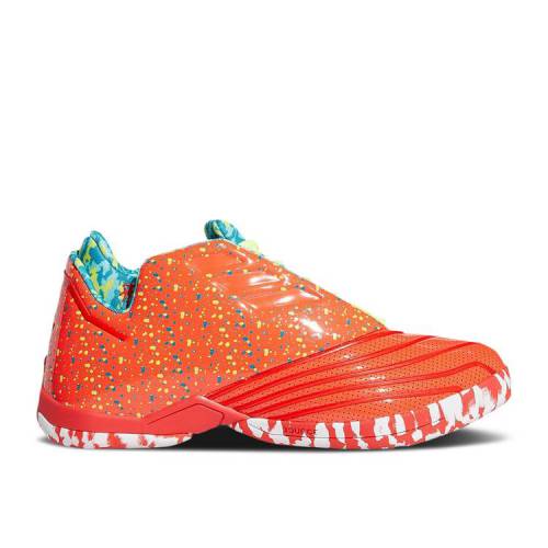 y ADIDAS T-MAC 2 EVO 'PAINT SPLATTER' / VIVID RED SOLAR YELLOW VIVID z AfB_X  bh F CG[ Xj[J[ Y